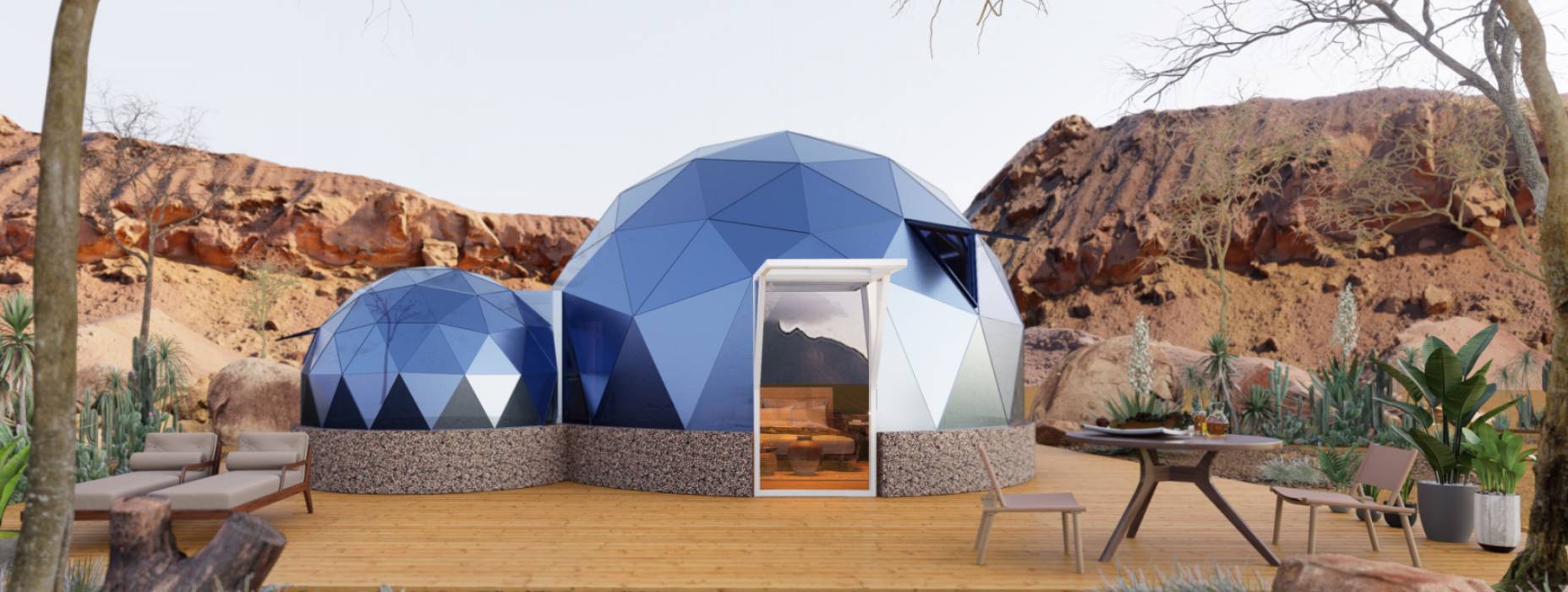 长海县球形智能光伏玻璃星空房